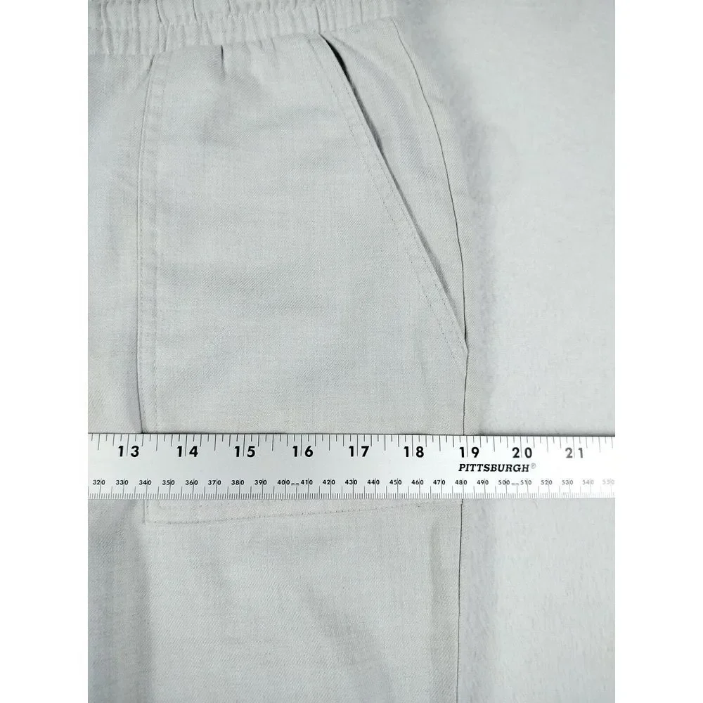 Nine West Sweatpants Womens Medium Light Grey Ankle Classiccore Minimalist Basic